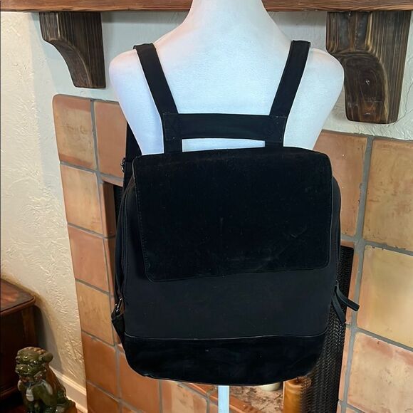 Kapten & Son Black Suede/Canvas Gothenburg Backpack main image 5